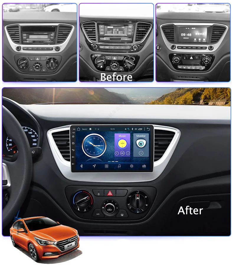 Горячая Распродажа 9 дюймов Android 8 1 автомобильный Dvd Gps плеер для Hyundai Verna 2017 Радио