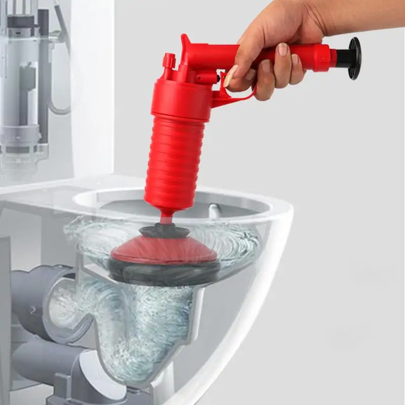 

High Pressure Pipe Dredger Toilet Plunger Rubber Floor Drain Sewer Sink Pipe Clog Remover Kitchen Blocked Pipe Dredge Clean Tool