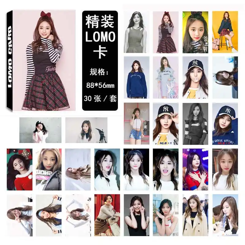30pcs Set Kpop Twice Tt Tzuyu Single 02 Album Hd Photo Card Pvc Cards Self Made Lomo Card Photocard Stationery Set Aliexpress