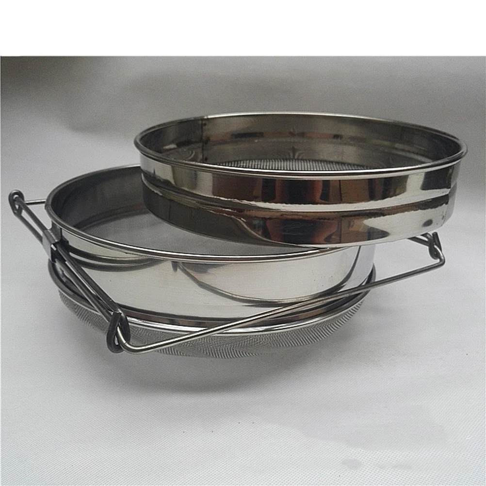 

1 Pc Stainless Steel Honey Strainer Double Sieve Mesh Filter Beekeeping Equipment Bee Tools Honey Filter with Extendable Arms