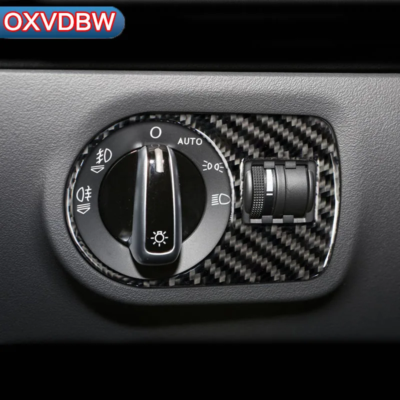 

For Audi TT 8n 8J MK1 2 3 TTRS TTS Accessories Car Styling 3D Sticker Carbon Fiber Car Headlamp Switch Trim 2008 10 11 12 13 14