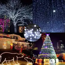 RGB медная проволочная лампа светодиодная гирлянда пульт дистанционного управления наружная Праздничная растительная Декоративная гирлянда 5 м 50 огней