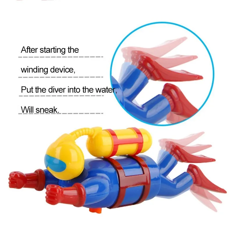 18 см креативная детская заводная цепочка для ныряльщика, куклы для плавания, заводные игрушки Дайвер, для купания, для душа, детская игрушка