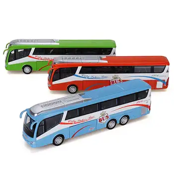 

Zinc Alloy Double-decker Bus Model Toy High Simulation Bus Vehicle Model LED Light Scale Flashing Sound Toy for Collection Gift