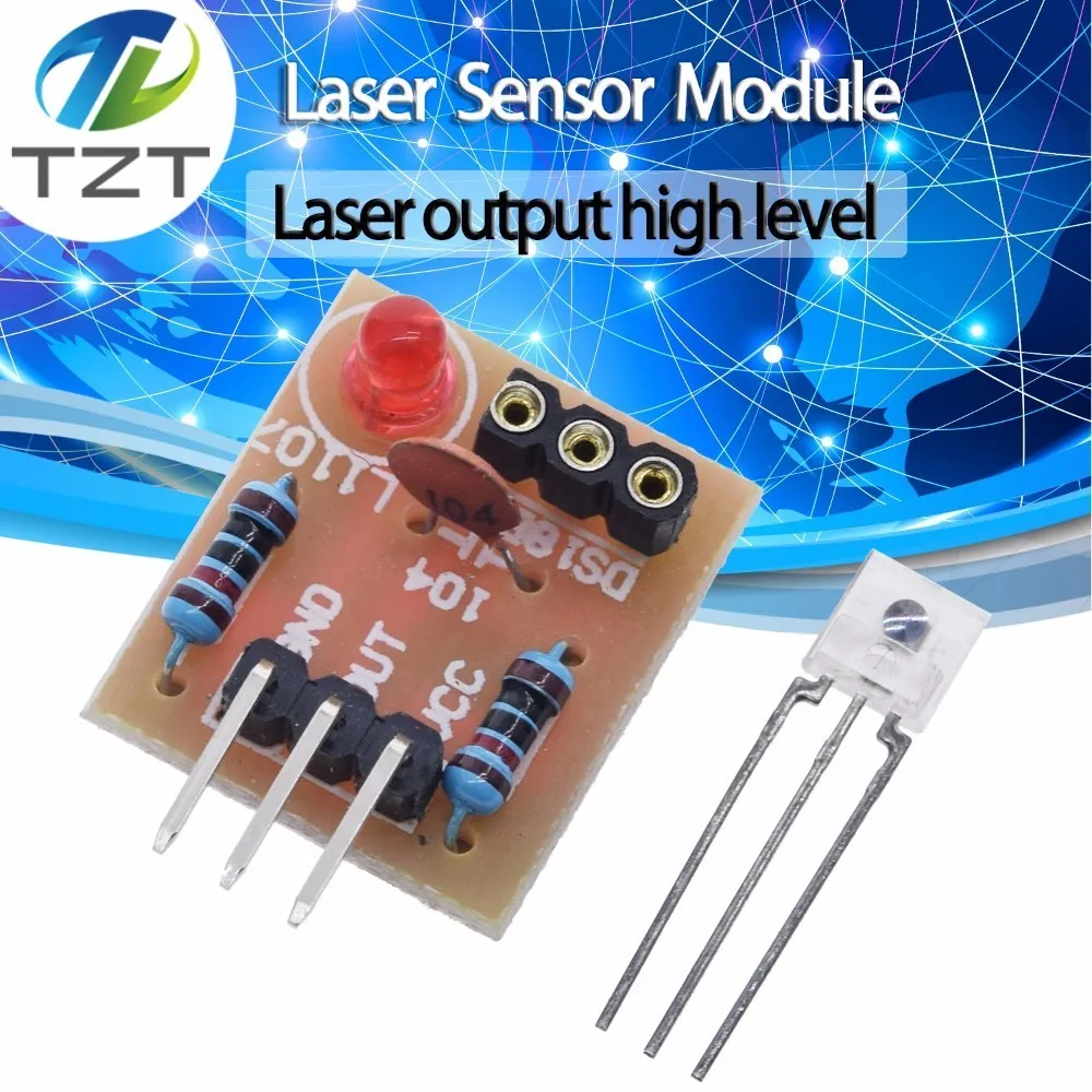 

TZT Laser Receiver Sensor Module Non-Modulator Tube Laser Sensor Module Relay Switch High Level Low Level for Arduino 5V
