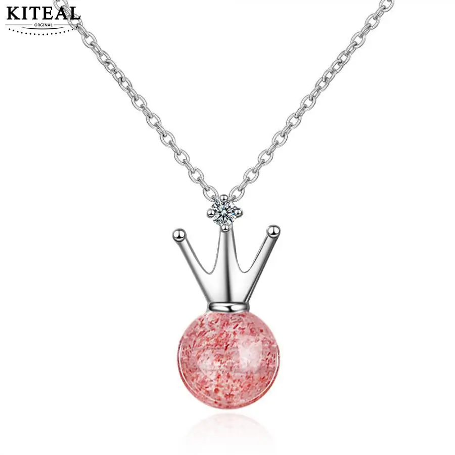 KITEAL 925 best friends silver plated Girl necklaces & pendants pink