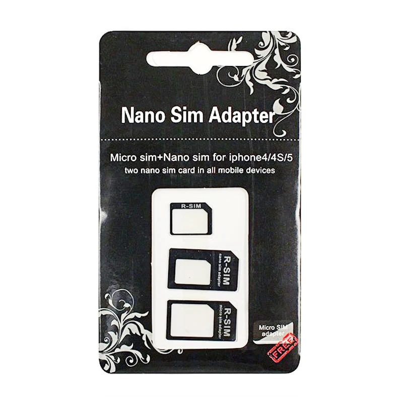 Адаптер для sim карты 4 в 1 10 шт. переходник NanoSIM Micro Standard универсальный мобильный