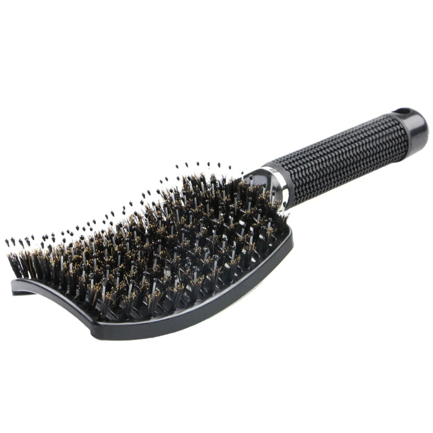 New Boar Bristle Hair Brush Curved And Vented Detangling Hair