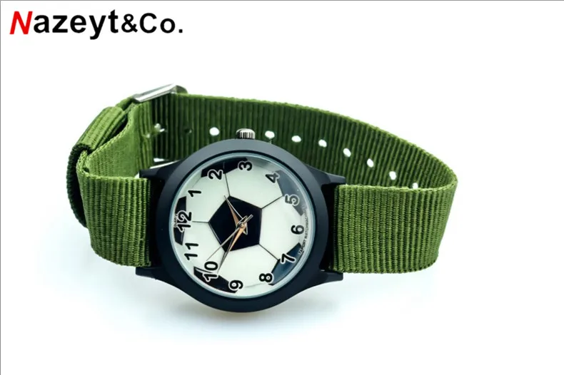Nazeyt нейлоновые футбольные часы, подарок для детей, для мальчиков и девочек, красочные нейлоновые спортивные часы, часы для студентов среднего возраста