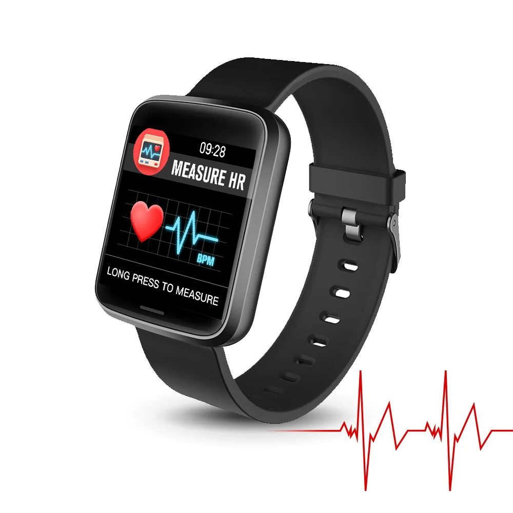 

Alfawise H19 Sports Smartwatch Fitness Tracker Heart Rate Blood Pressure Oxygen Monitor IP67 Waterproof 1.3 inch Color Screen