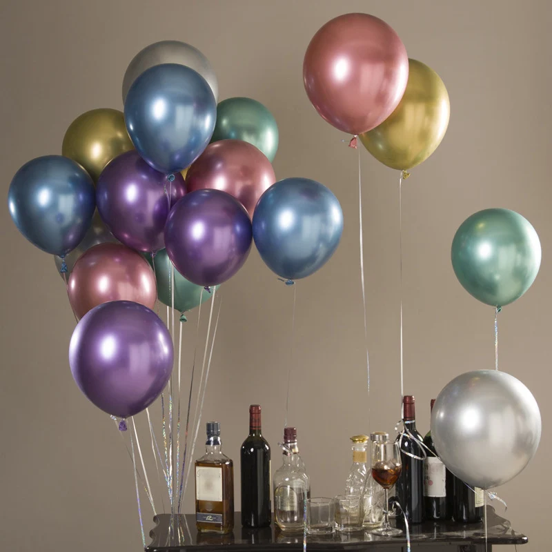Воздушные шары Globos глянцевые металлические жемчужные латексные 10 шт. надувные