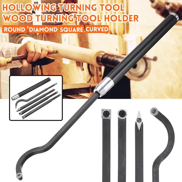 Hollowing Wood Turning Tool Holder Rotary Chisel Round/Diamond/Square