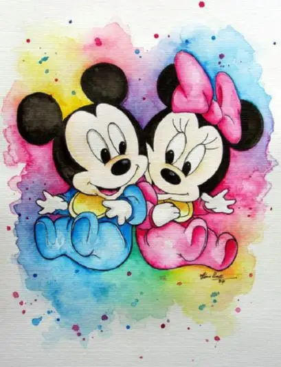 

Full Diamond Embroidery Disney Mickey Couple Diy 5d Diamond Painting Picture Needlework Cross Stitch Rhinestones Puzzle Decor
