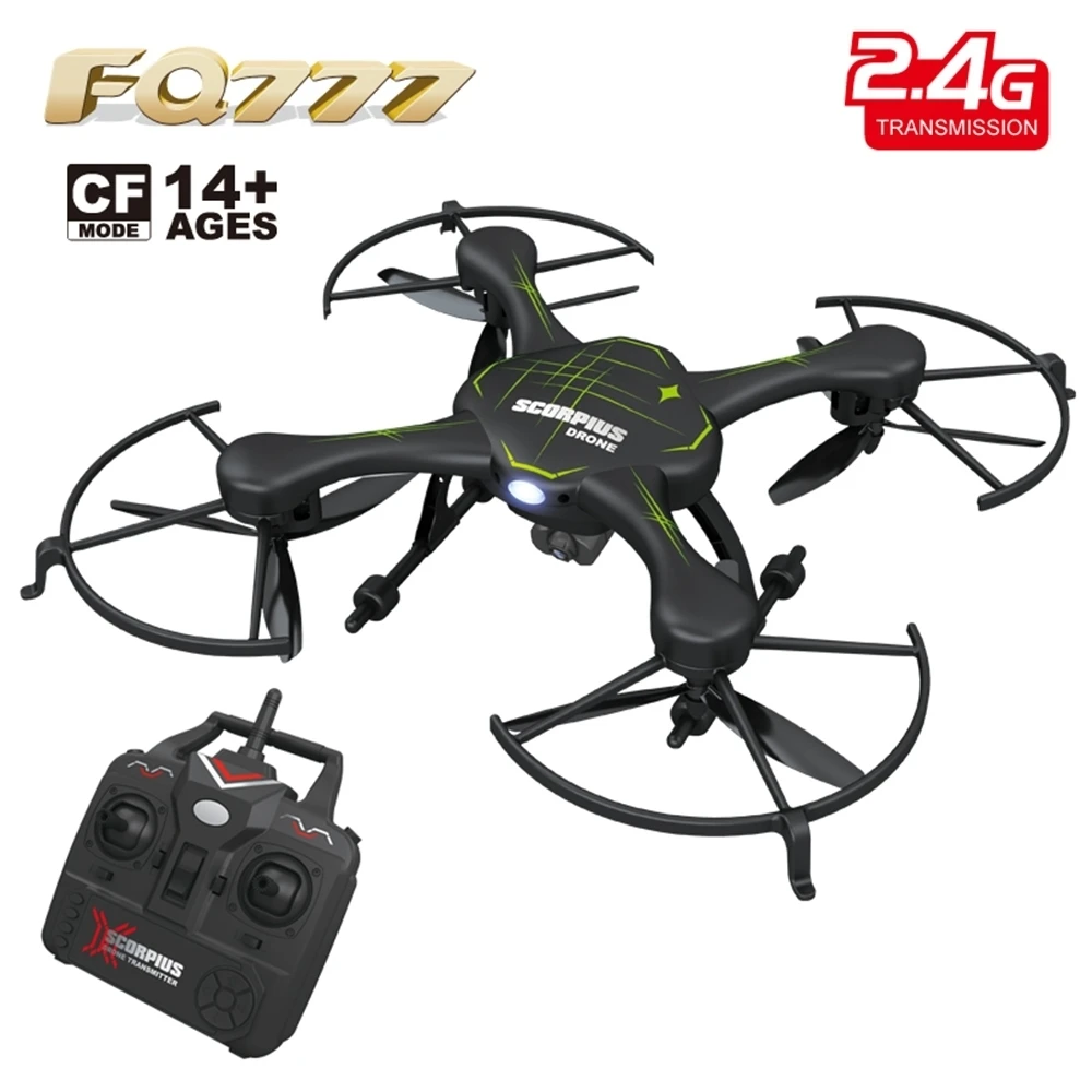 FQ777 955C RC Drones with 2MP Camera 2.4G 4CH 6-Axis Gyro RTF RC Quadcopter CF Mode Drone Dron 3D Unlimited Eversion Helicopter