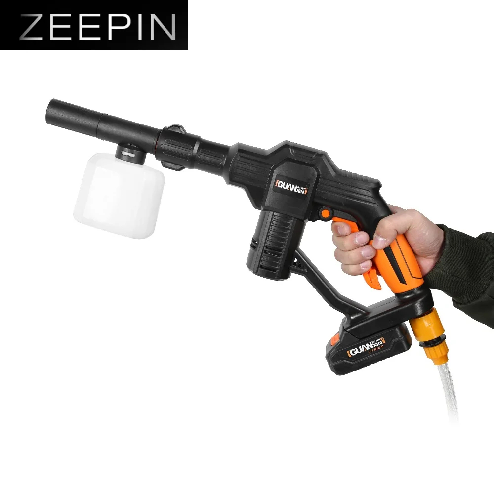 

Zeepin Car Washing Gun High Pressure 0.9MPa 12V Portable Electric Wireless Design Cleaning Tools for Auto