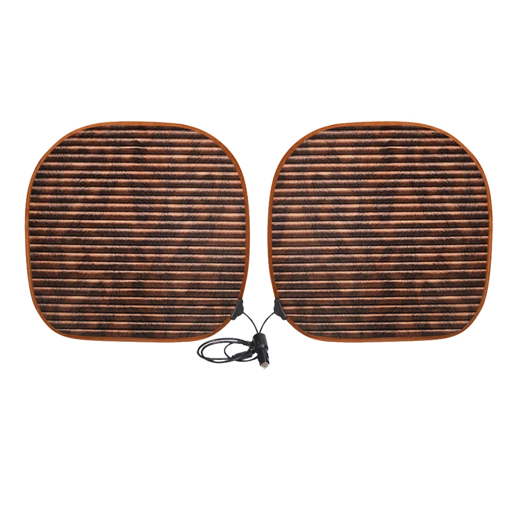 

2PCS Heated Car Seat Cushion Warm Square Car Saddles Auto Seat Pad Hot Cover for Winter Cold Weather Rainy