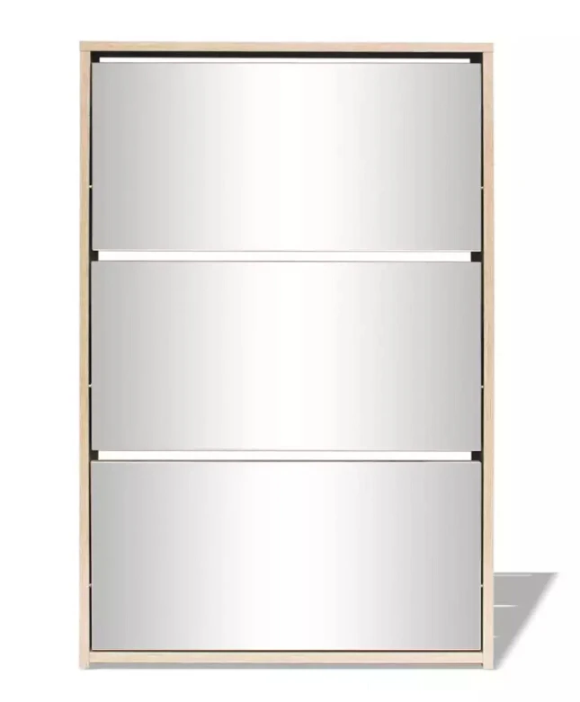 VidaXL خزانة خذاء 3-طبقة مرآة البلوط 63x17x102.5 Cm البلوط أنيق المتطابقة أحذية المنظم المنزل غرفة نوم حذاء رفوف الجرف كابينة VidaXL خزانة خذاء 3-طبقة مرآة البلوط 63x17x102.5 Cm البلوط أنيق المتطابقة أحذية المنظم المنزل غرفة نوم حذاء رفوف الجرف كابينة
