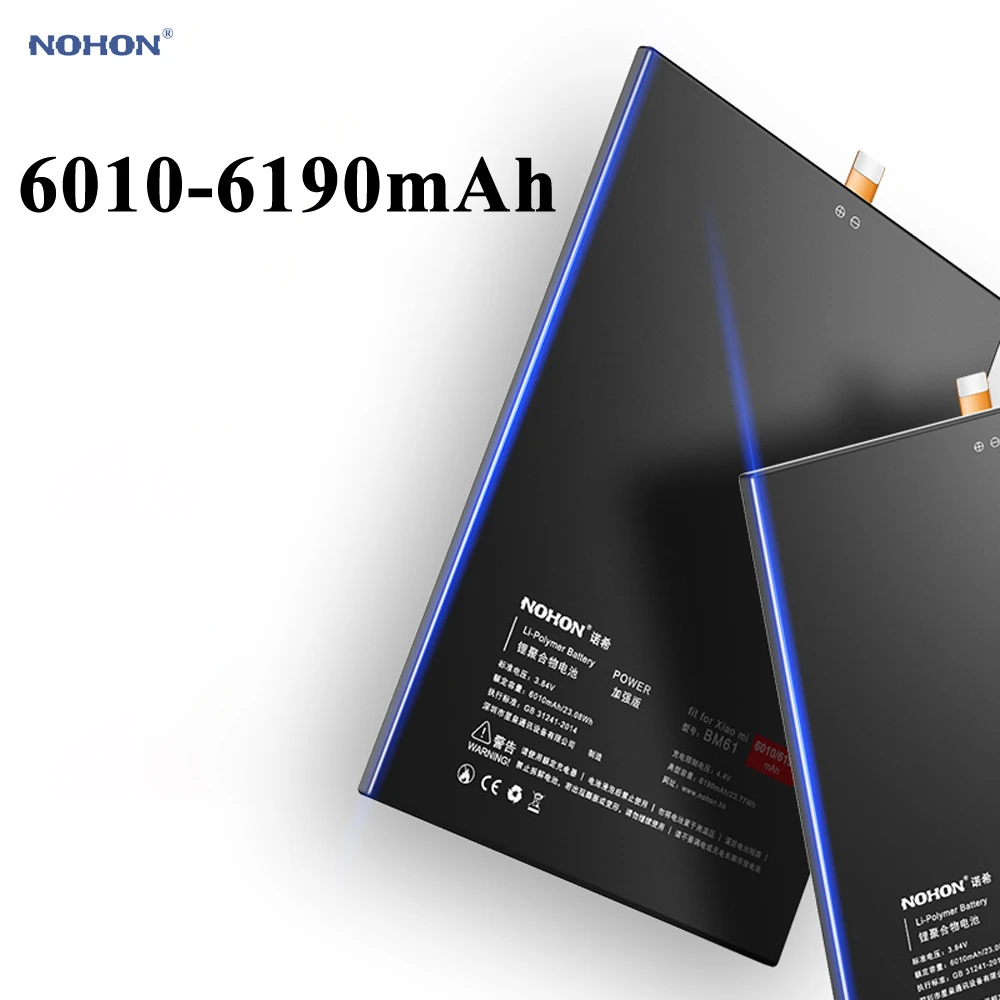 Nohon Аккумулятор для Xiaomi Pad 2 mi Pad2 BM61 6190 mAh емкость литий-полимерные батареи для планшета+ инструменты для Xiaomi mi Pad 2 BM61 батарея