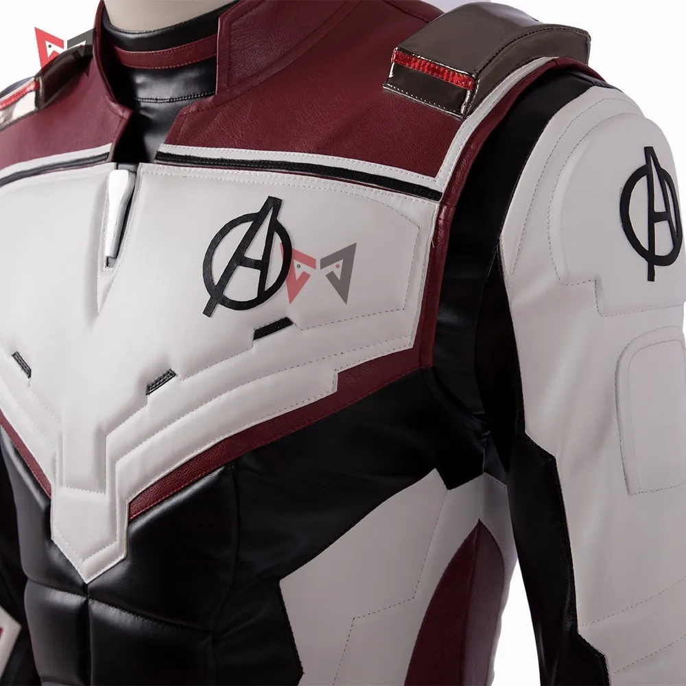 New 2019 Avengers Endgame Quantum Realm Cosplay Costume Team Uniform Iron Man leather jumpsuit Full Set Halloween Custom Made