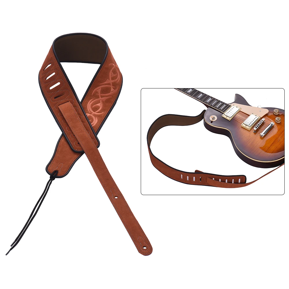 Super Wide Adjustable Guitar Shoulder Strap Synthetic Leather Belt