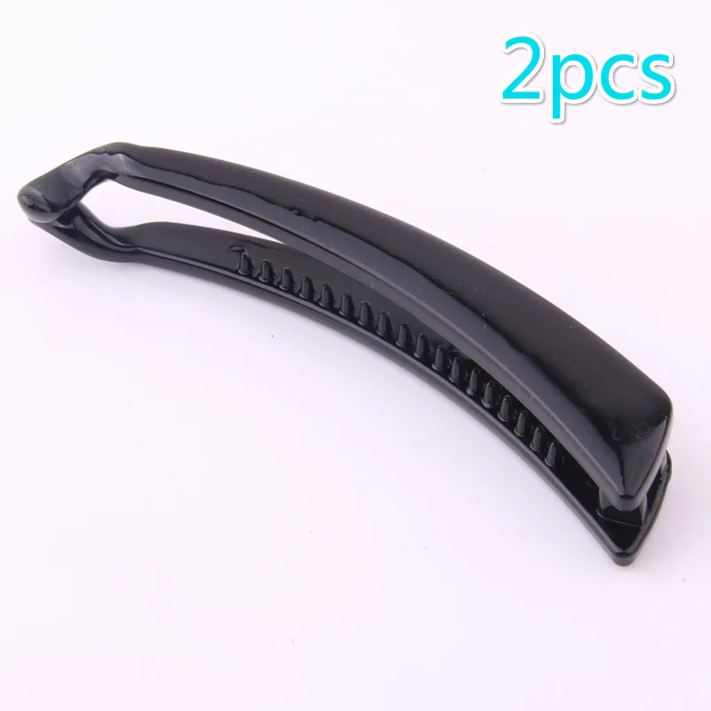 

New Arrival Black Plain Plastic Banana Clip RENA CHRIS Twist Hairpin For Lady Ponytail Holder Hair Accessories Stong Fasten