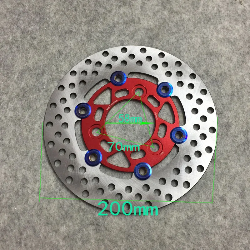 Универсальные мотоциклетные плавающие тормозные диски из алюминиевого сплава 200 мм, тормозные колодки быстрого охлаждения для Honda DIO AF28 AF18 ZX AF34 AF35/36