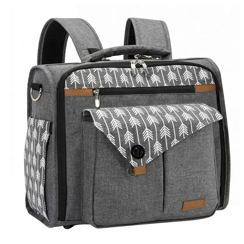 

Convertible Diaper Bag Backpack For Mom Can Be Used As Tote Diaper Bag And Messenger Diaper Bags Arrow Print