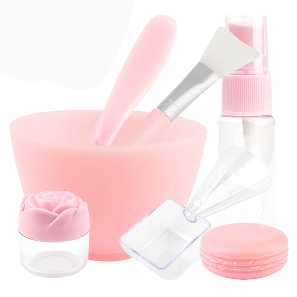 

7pcs/set DIY Mask Sticks Spray Bottle Mixing Spatulas Makeup Cream Holder Mud Mixing Tools Mask Bowl Facial Mask Making