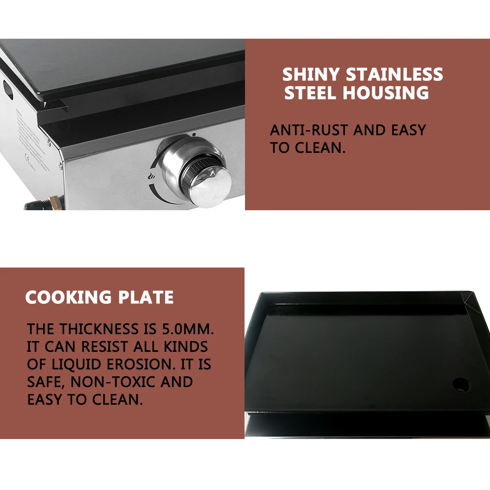 ITOP 4 Burners BBQ Grill Outdoor Gas Plancha BBQ Griddle Non-stick Black Iron Cooking Plate 10KW Barbecue Tools CE Certification ITOP 4 Burners BBQ Grill Outdoor Gas Plancha BBQ Griddle Non-stick Black Iron Cooking Plate 10KW Barbecue Tools CE Certification