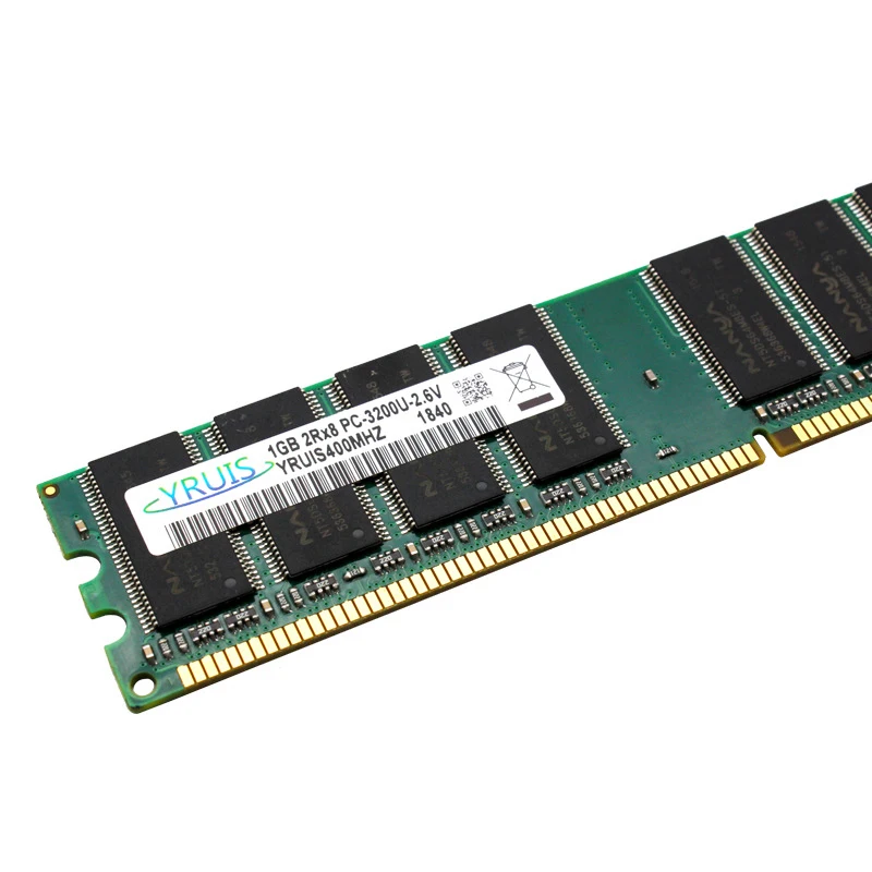 Yruis Ddr 1G Pc Ram Память Dimm 2 6 V 184Pin настольная Внутренняя для компьютерных игр Ram(400