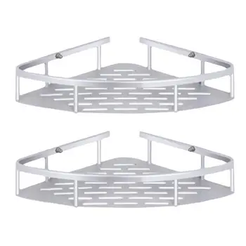 

2 Pack Adhesive Corner Bathroom Shelf Storage Wall Mounted Shower Caddy Shelf Organizer for Toilet Stainless Steel No Drilling
