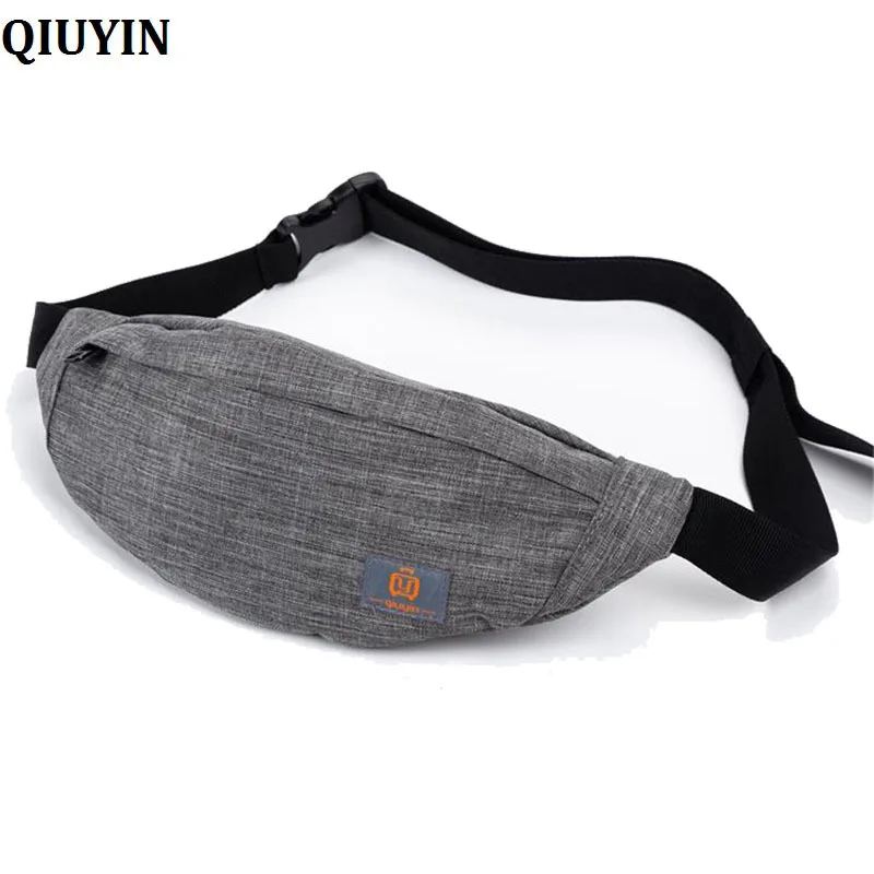QIUYIN الملونة الخصر حقيبة للرجال فاني حزم نمط حقيبة بحزام النايلون المرأة الخصر حزمة السفر أكياس الهاتف المحمول شحن مجاني