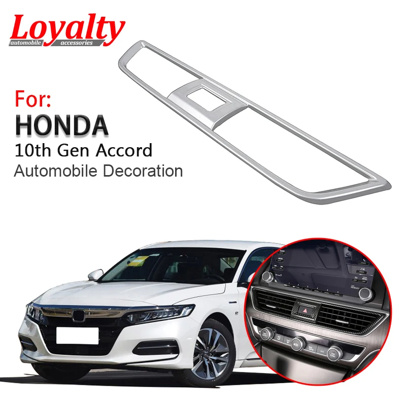 Carbon Fiber Color Console AC AIR Condition Vent Cover Trim For Honda Accord 18