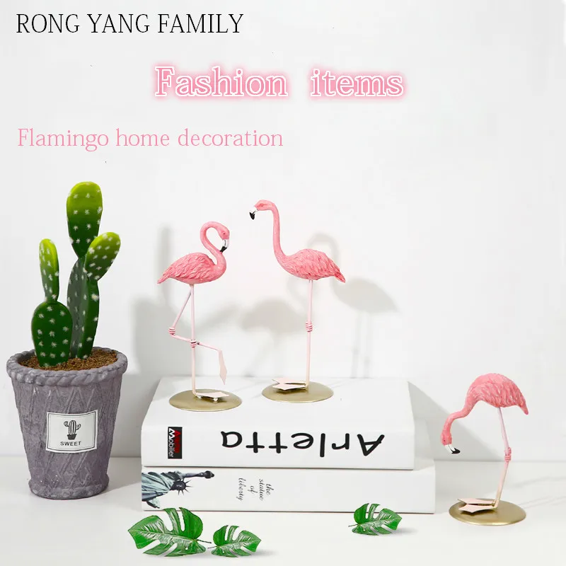 

Flamingo Ornaments Nordic Fashion Rural Wind Resin Crafts Home Decoration Living Room Bedroom Store Restaurant Bar Decoration