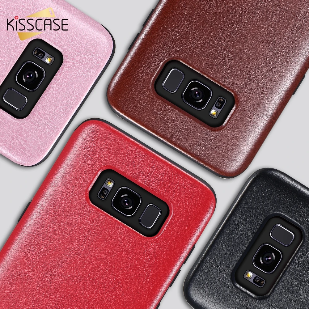 KISSCASE Роскошный чехол из искусственной кожи для телефона Samsung Galaxy S9 S10 S8 Plus S10e Ретро