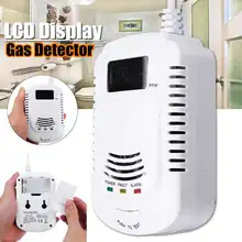 ЖК-дисплей умный голосовой детектор газа анализатор детектор углерода пропан Бутан метан безопасный датчик сигнализации устройство белый