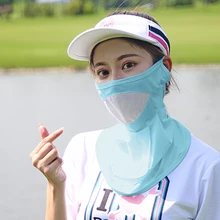 Летняя Солнцезащитная маска Гольф дышащая маска для лица сплошной цвет Пыленепроницаемая Шея наружная анти-УФ Спортивная маска