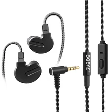BQEYZ KB1 проводные наушники DIY наушники-вкладыши 1BA+ 2DD гибридные динамические HiFi наушники бас Спортивная гарнитура съемный кабель с микрофоном