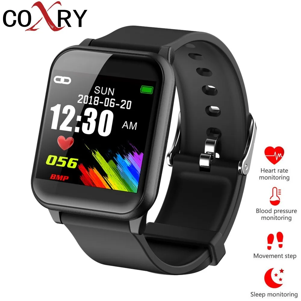 COXRY Smart Watch Men Woman Sport Watches For Men Heart Rate Monitor Fitness Tracker Smartwatch Waterproof Pedometer Wristband