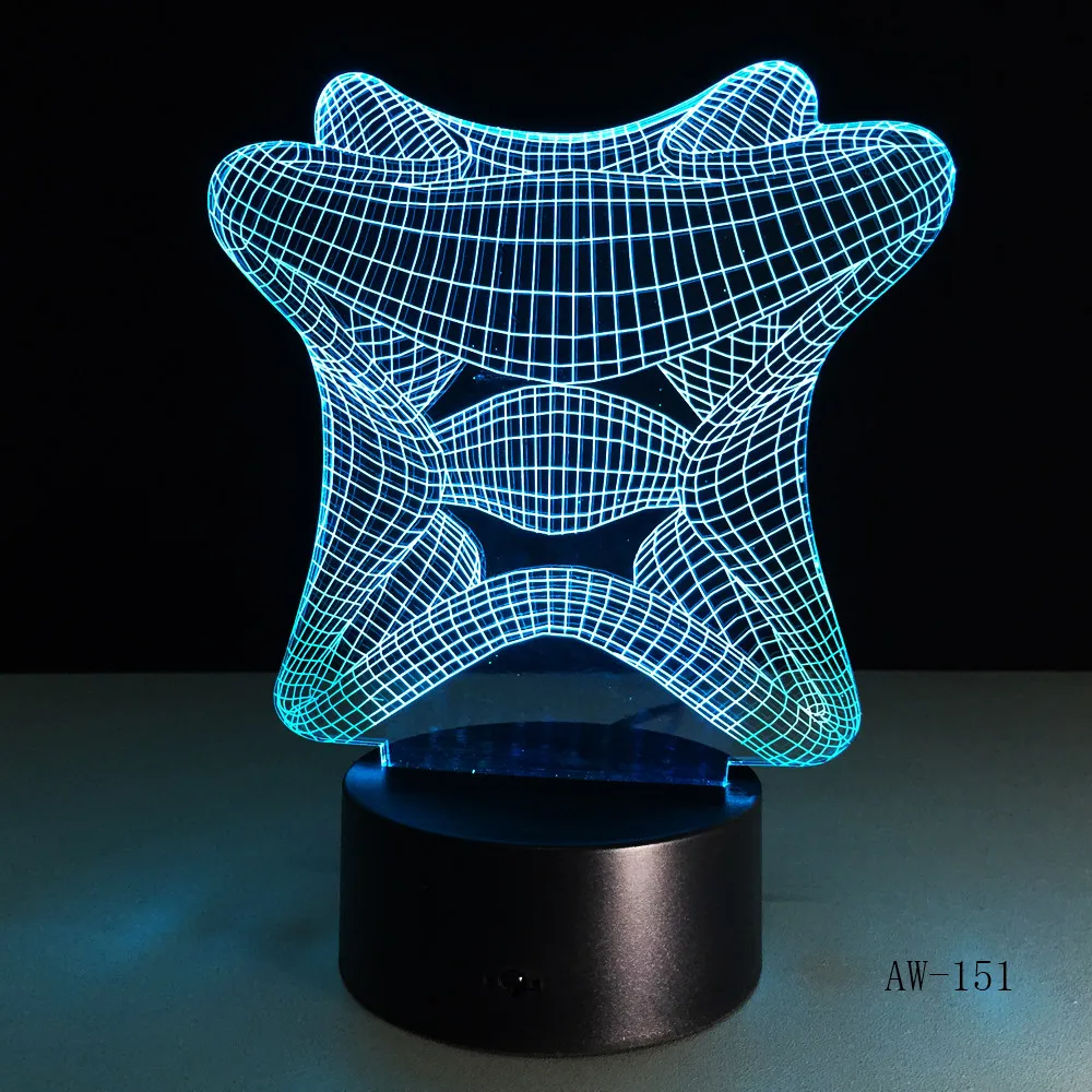Новинка смайлик 3D версия абстрактный ночник цветная лампа круглая смайлика для