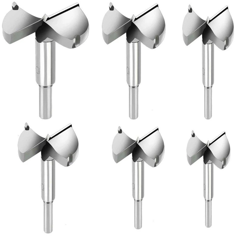 

6Pcs Drill Bit Boring Hole Saw Set 30/35/40/45/50/60Mm Hinge Cutter Tool Kits For Wood Plastic Plywood