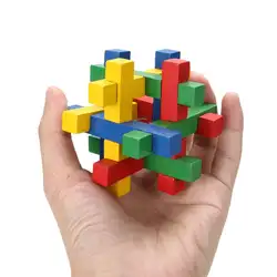 Kong Ming Luban Головоломка ЗАМОК китайский традиционный деревянный игрушки 3D головоломка интеллектуал куб Развивающие игрушки для детей