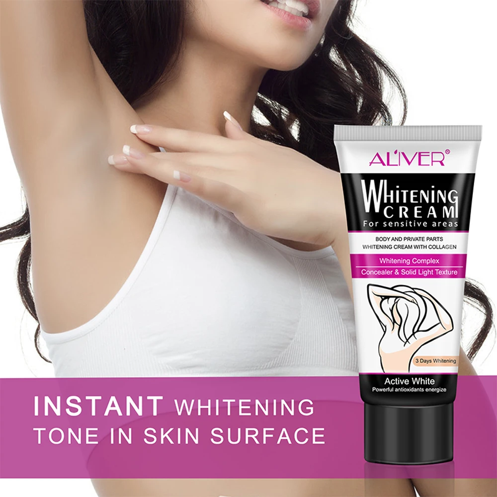 

60ml Skin Lightening Underarm Private Part Whitening Lip Pink Nipple Face Body Color Fading Product Intimate Bleaching Cream