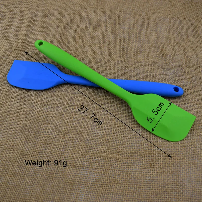 1PC Silicone Batter Scraper Cake Baking Cream Butter Spatula Squeegee Candy Color Mixing plate blade Kitchen Pastry Tools
