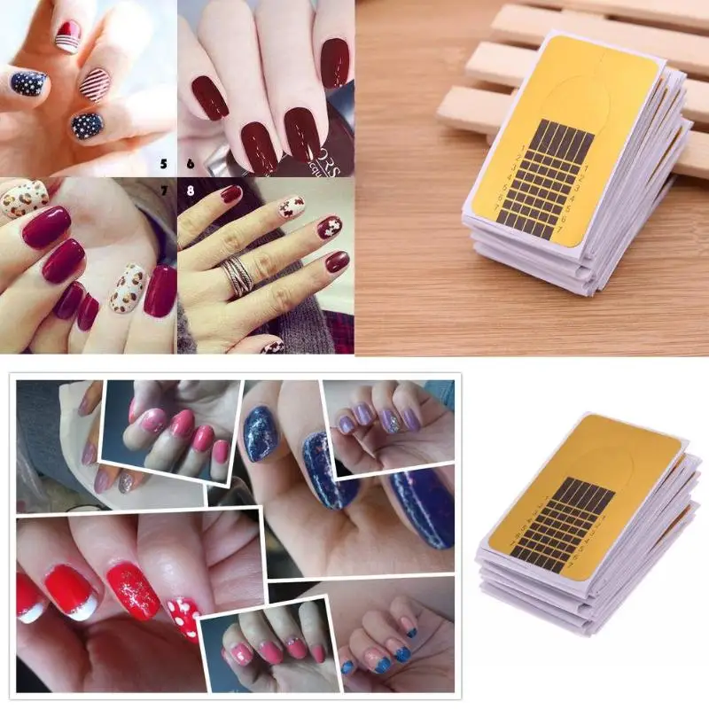 50 шт., наклейка для маникюра, Профессиональная форма для ногтей ...