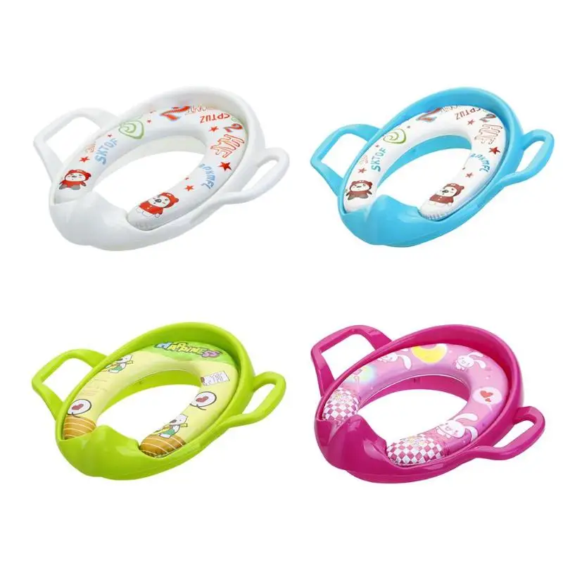 

Kids Travel Potty Seat Portable Toddlers Toilet Seat Boys Girls Toilet Training Safety Cushion Training Stool with Armrest
