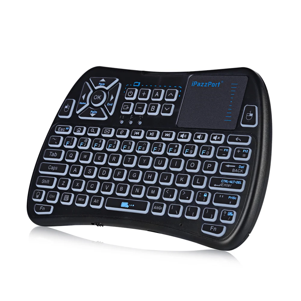IPazzPort KP 810 61 Беспроводная мини клавиатура 68 клавиш Подсветка ИК обучение с