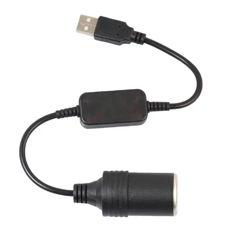 

New 5V 2A USB Male to 12V Car Cigarette Lighter Socket Converter Cable Adapter for DVR Car-charger Electronics Auto Accessories