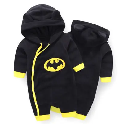 

Batman Newborn Infant Baby Boys Kids Romper Long Sleeve Jumpsuits Clothes Outfits