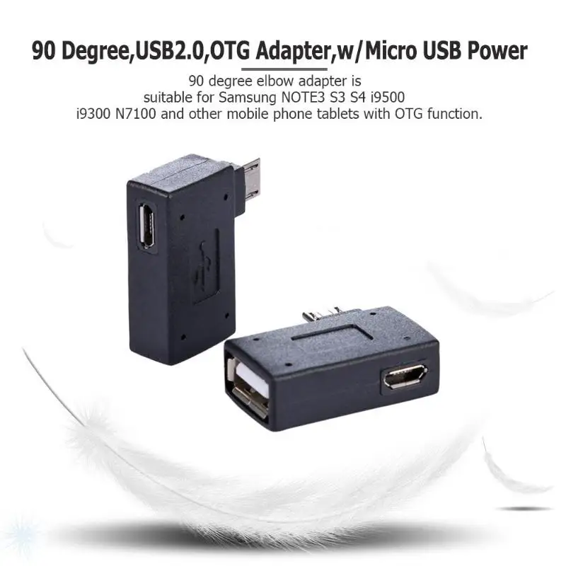 2шт 90 градусов микро USB питание для Мобильный телефон планшет левый правый угол 2 0